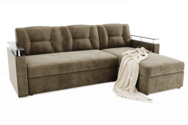 Диван Угловой Маргарита с Ножками-Кубышками Ш-2260 х Г-1550 х В-1000 мм/Спальное место Ш-1250 х Г-2000 мм