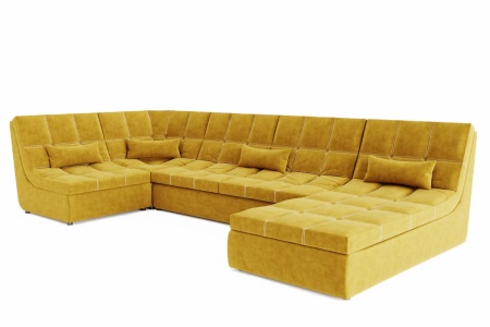 Диван Угловой Коста-Рика ППУ (Ш-3300 х Г-1800 х В-1020 мм)/Разные Цвета