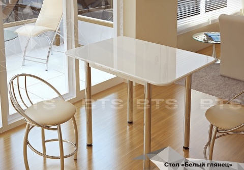 Стол Обеденный Белый Глянец 