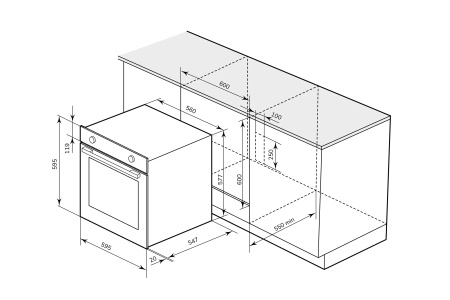 Встраиваемый духовой шкаф MILLEN MEO 6003 WH