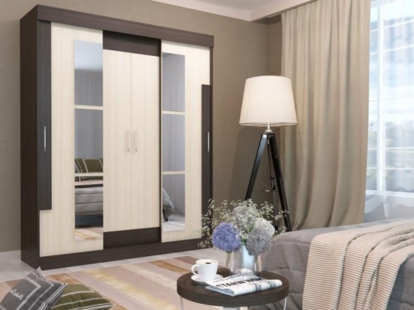 Шкаф-Купе Фиджи (Ш-1500/1700 х В-2100 х Г-540 мм)/Разные Цвета 